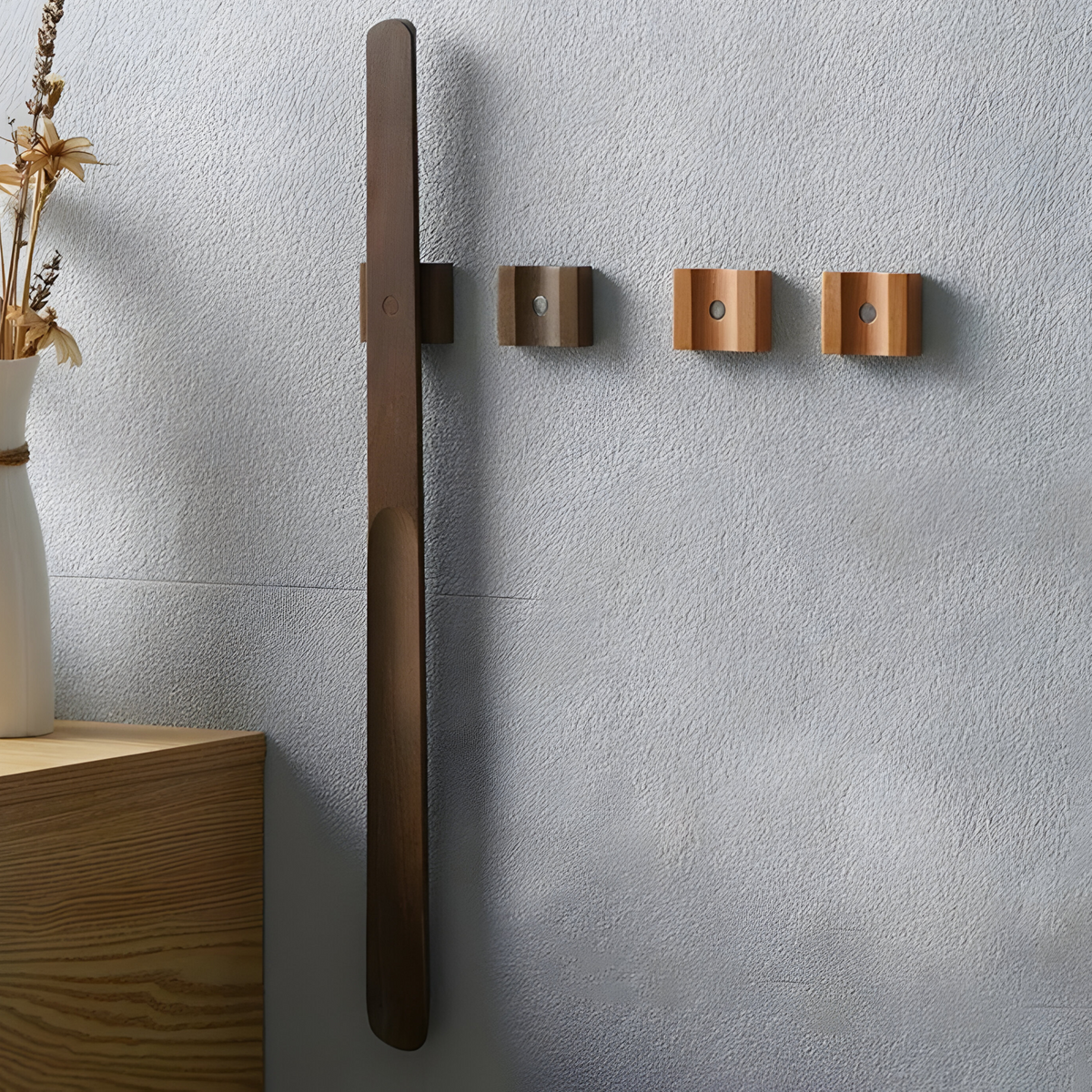 Magnetic Long Wooden Shoe Horn