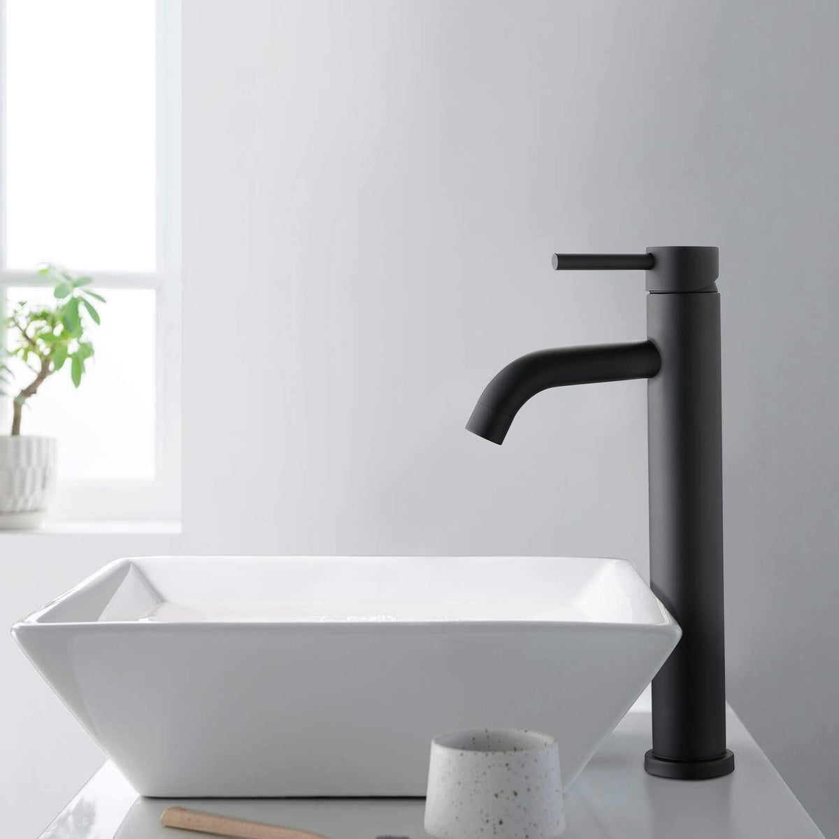Matte Black Cold Water Basin Tap