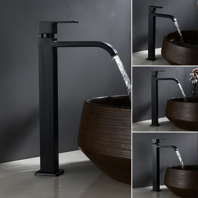 Matte Black Cold Water Basin Tap