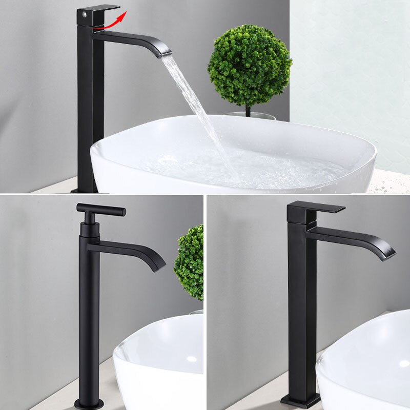Matte Black Cold Water Basin Tap