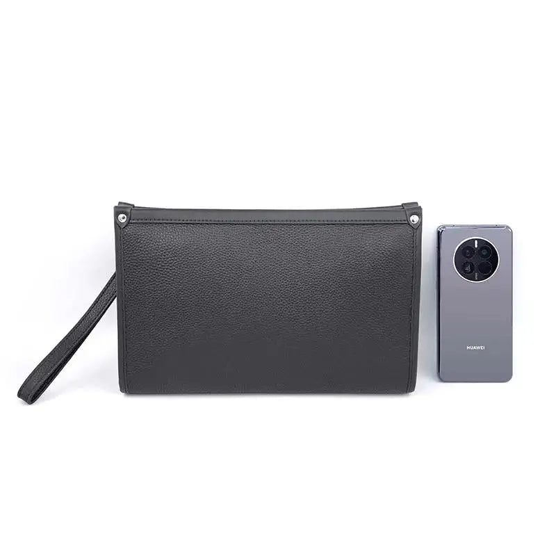 Men's Business Wristlet with Fingerprint Lock – Black