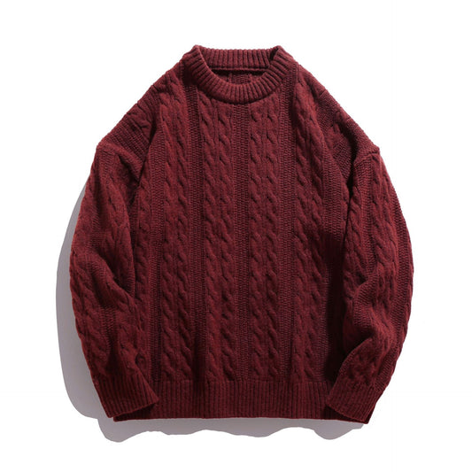Men's Cable-Knit Crewneck Sweater