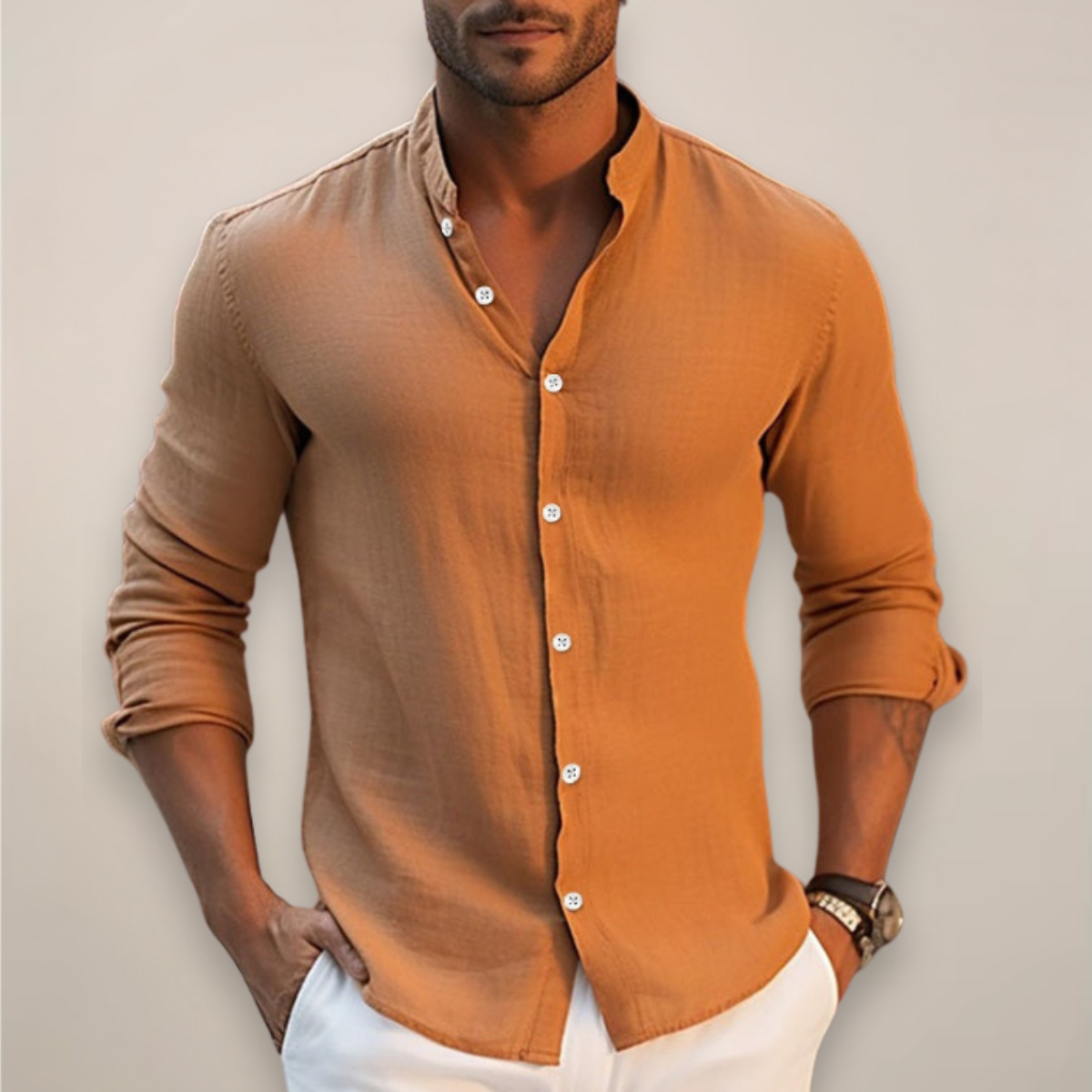 Men's Casual Summer Button-Down Shirt