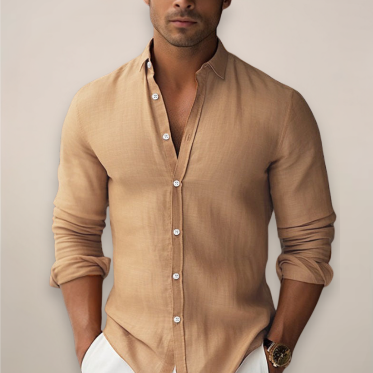 Men's Casual Summer Button-Down Shirt