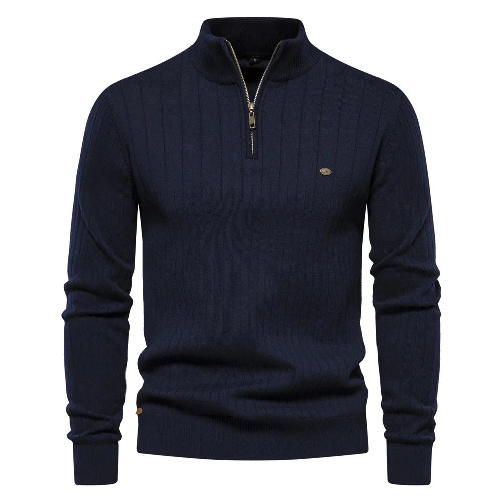 Men's Casual Zip Pullover Sweater
