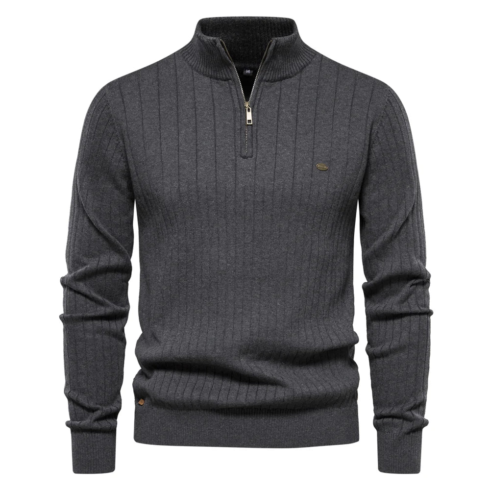 Men's Casual Zip Pullover Sweater