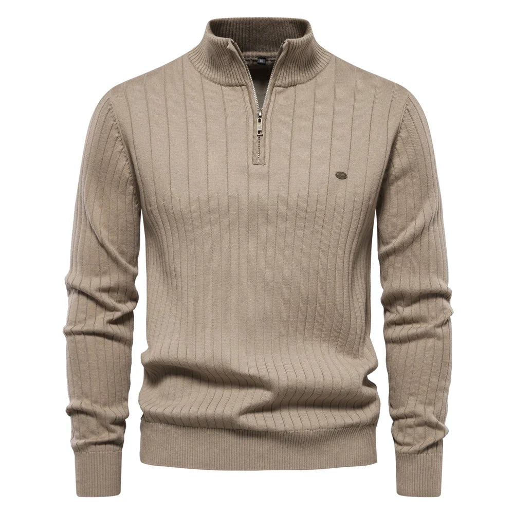 Men's Casual Zip Pullover Sweater