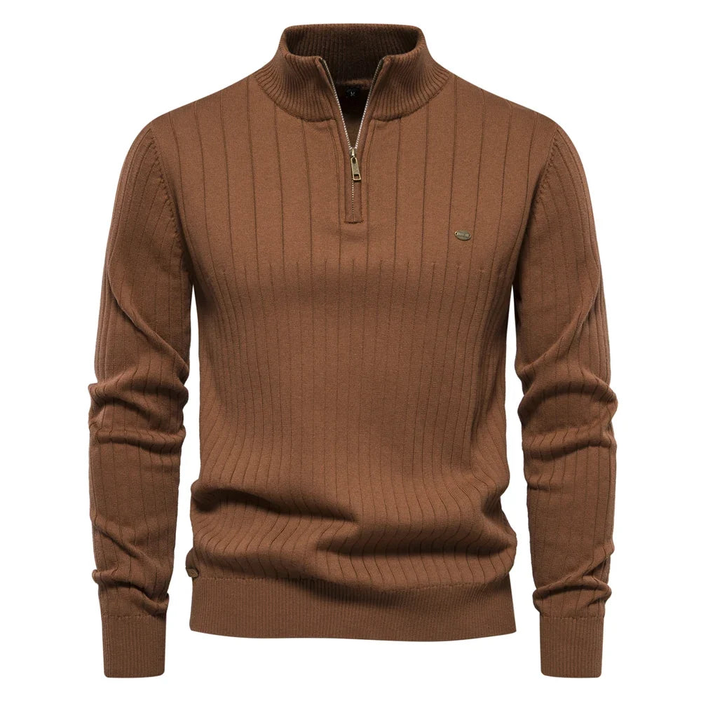 Men's Casual Zip Pullover Sweater