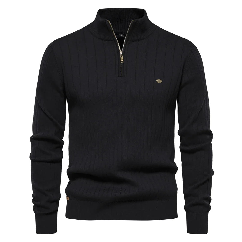 Men's Casual Zip Pullover Sweater