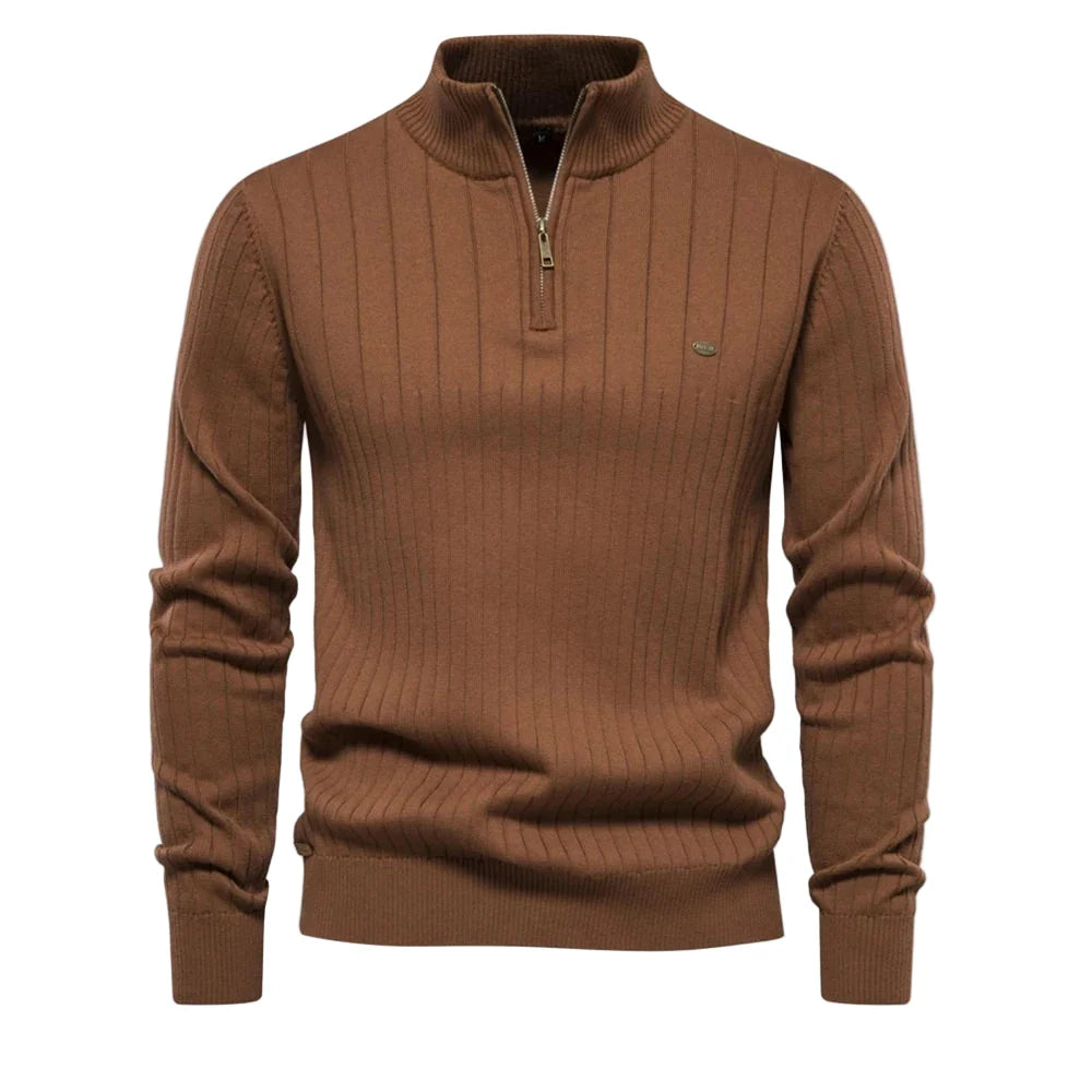 Men's Casual Zip Pullover Sweater