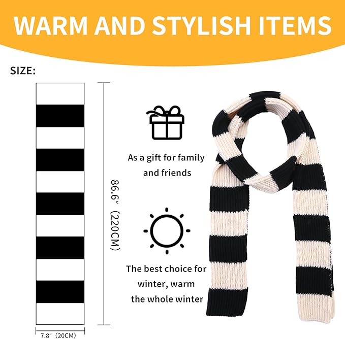 Men's Chunky Striped Scarf