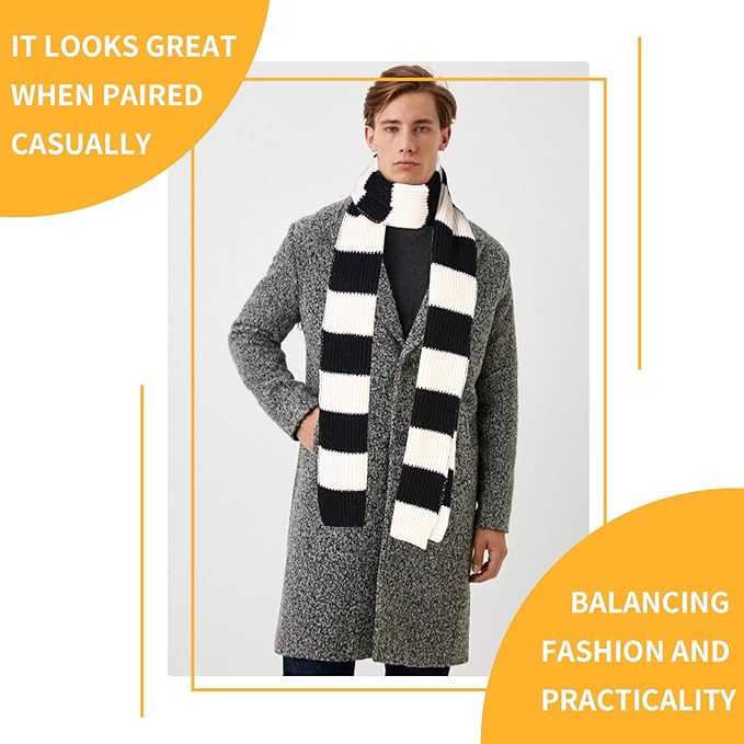 Men's Chunky Striped Scarf