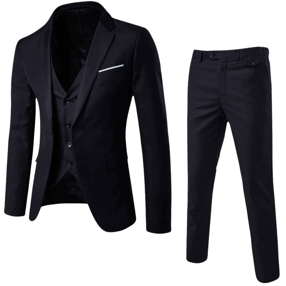 Men's Classic Tailored Two-Piece Suit Set