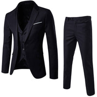 Men's Classic Tailored Two-Piece Suit Set