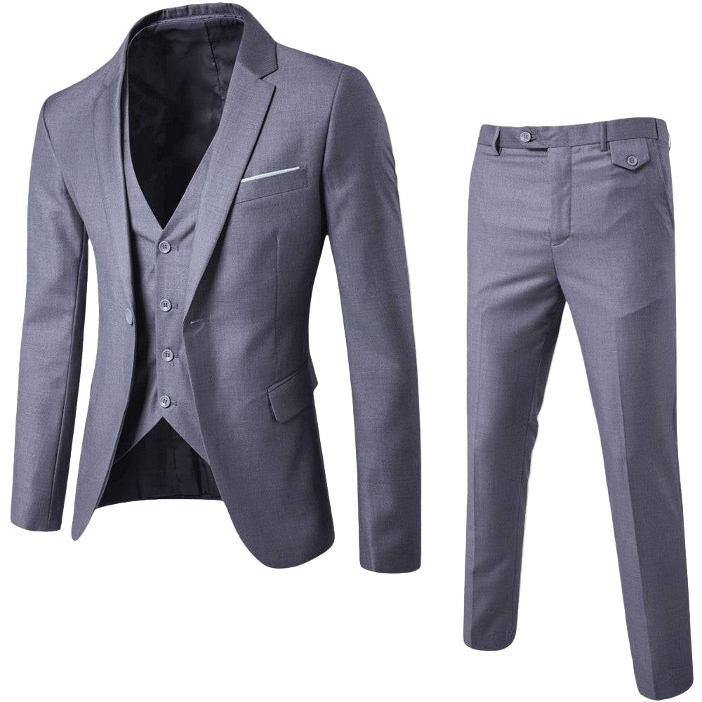 Men's Classic Tailored Two-Piece Suit Set