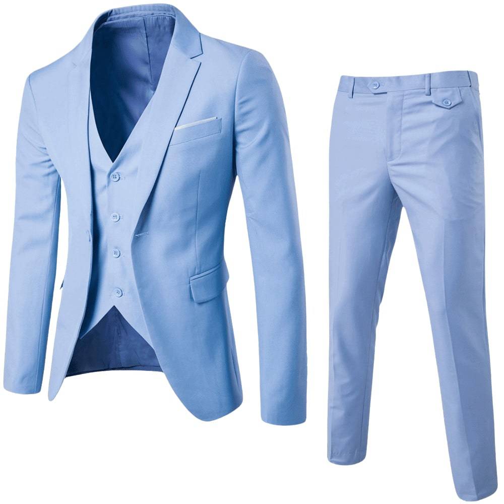 Men's Classic Tailored Two-Piece Suit Set