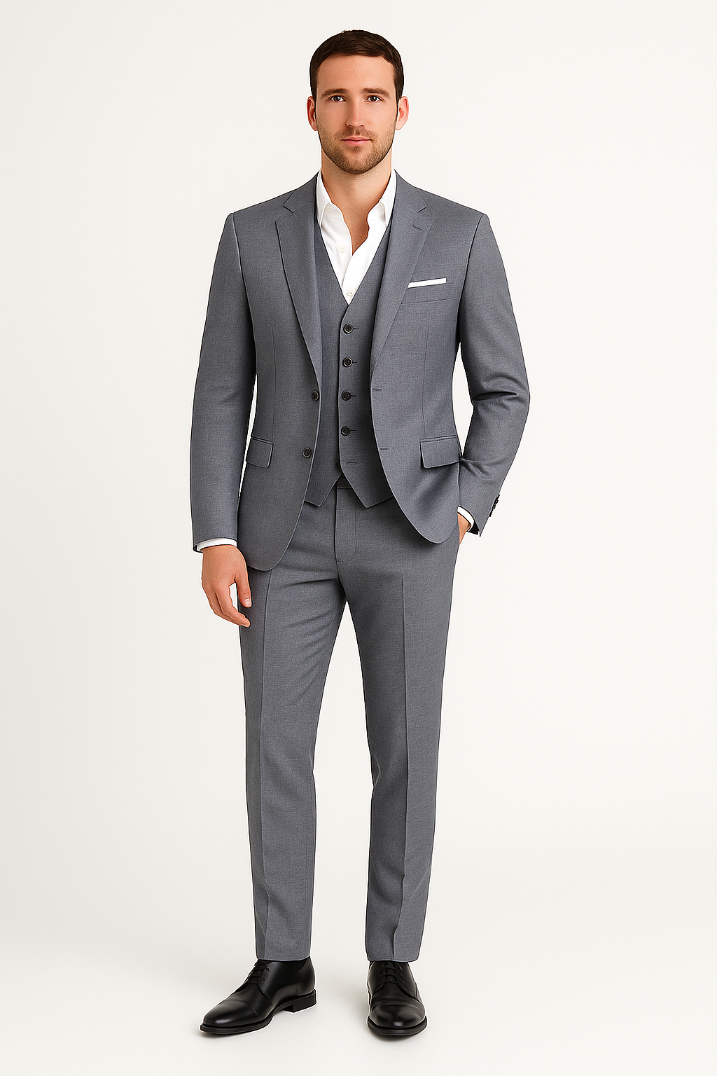 Men's Classic Tailored Two-Piece Suit Set