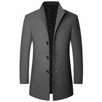 Men's Classic Three-Button Formal Overcoat