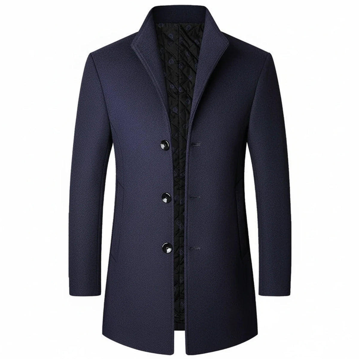 Men's Classic Three-Button Formal Overcoat