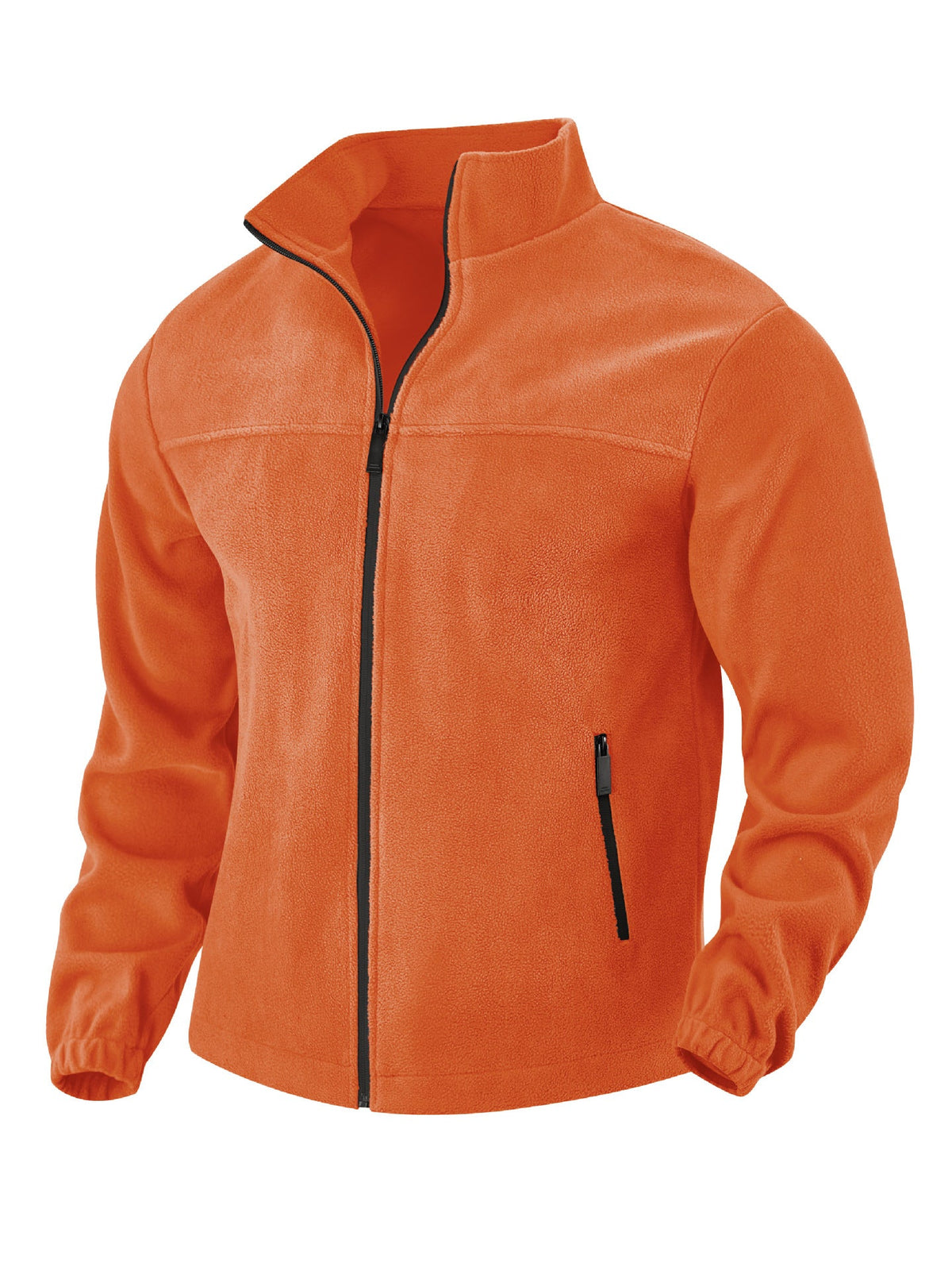 Men's Full-Zip Jacket with Stand-Up Collar and Zip Pockets