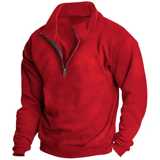 Men's Half-Zip Stand Collar Sweatshirt