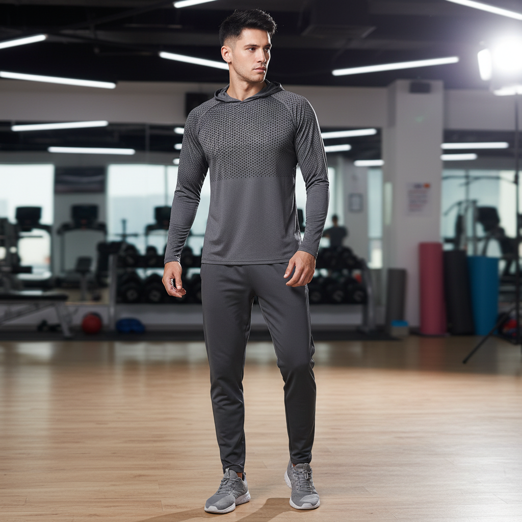 Men's Lightweight Performance Workout Hooded Shirt