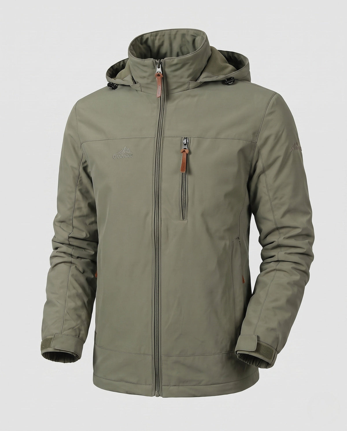 Men's Lightweight Softshell Outdoor Jacket with Hood and Zip Pockets