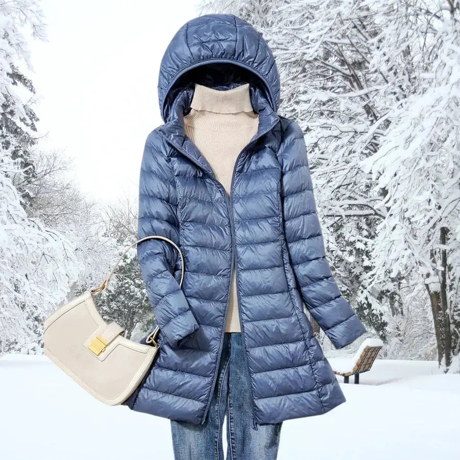Men's Lightweight Waterproof Puffer Jacket with Zip-Off Hood