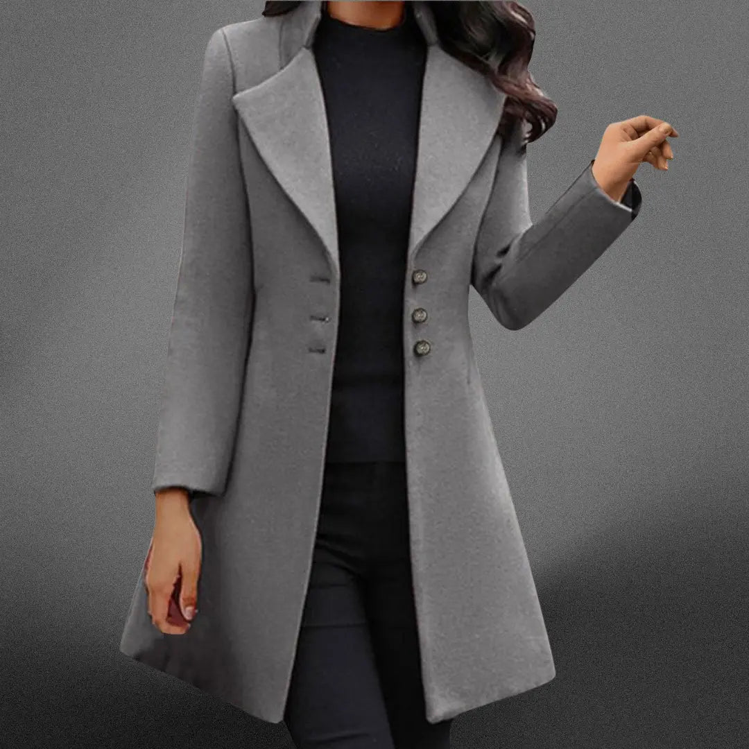 Men's Long-Sleeve Coat with Water-Resistant Outer Layer