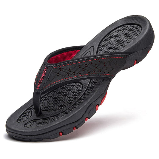 Men's Orthopedic Flip Flops with Geometric Strap