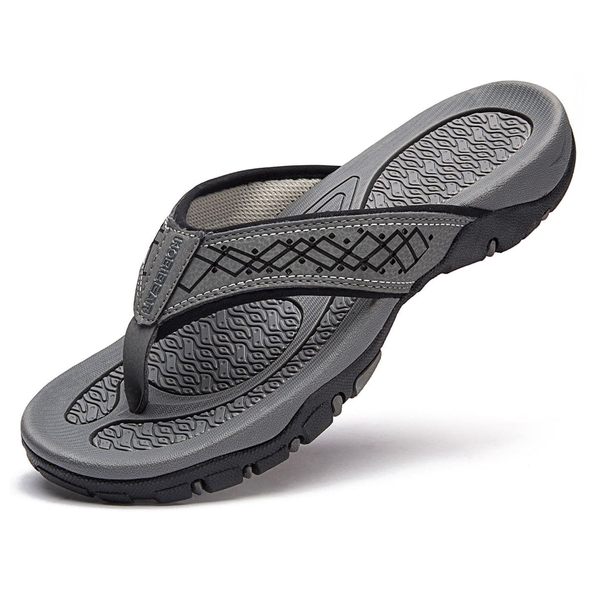 Men's Orthopedic Flip Flops with Geometric Strap