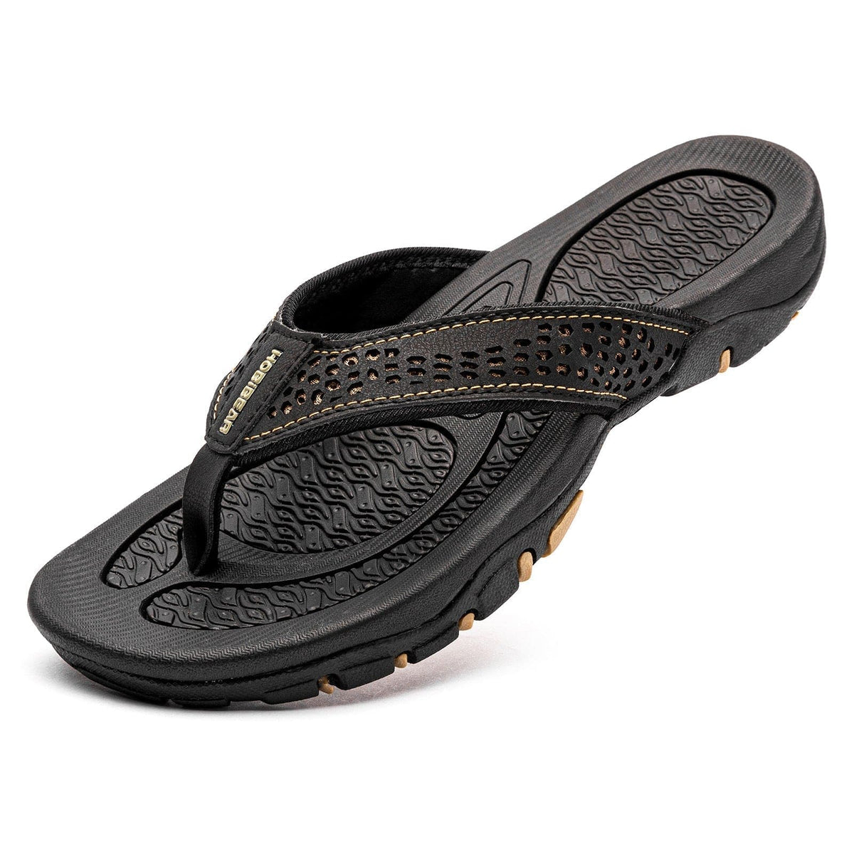 Men's Orthopedic Flip Flops with Geometric Strap