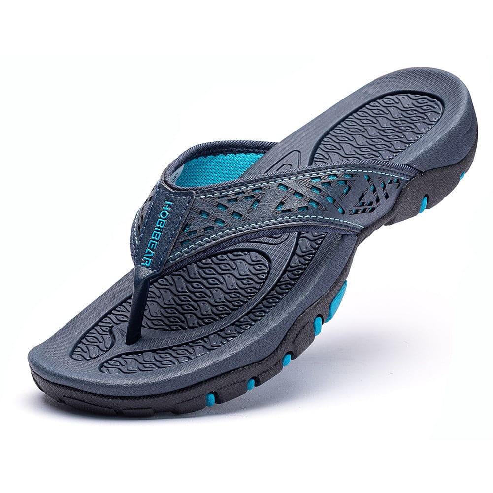 Men's Orthopedic Flip Flops with Geometric Strap