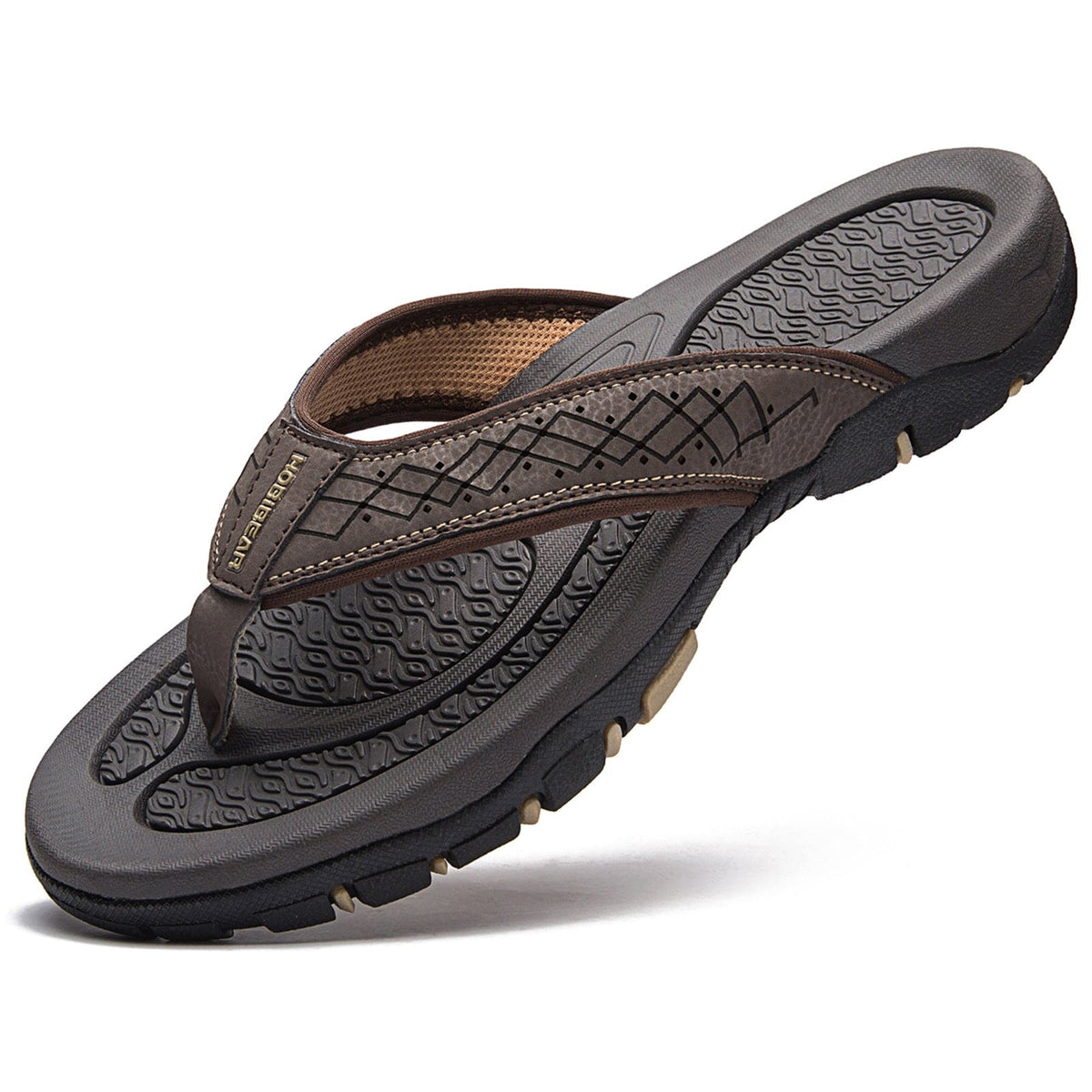 Men's Orthopedic Flip Flops with Geometric Strap