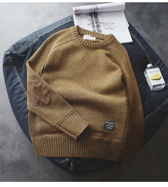 Men's Oversized Patchwork Sweater