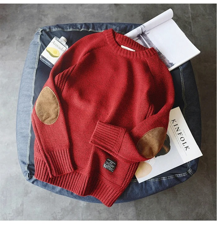Men's Oversized Patchwork Sweater