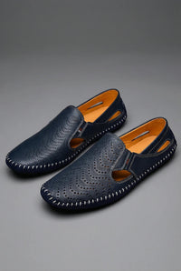 Men's Perforated Breathable Casual Slip-On Driving Loafers