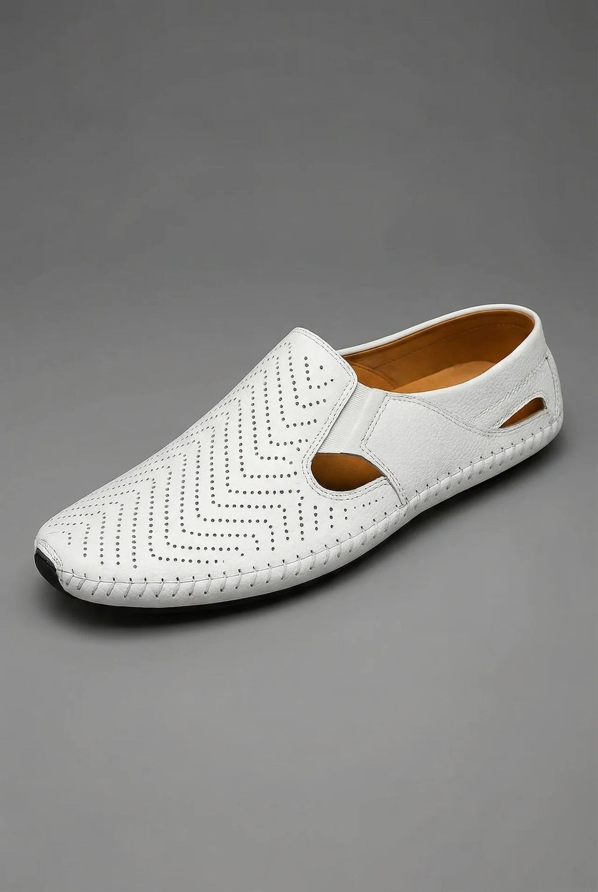 Men's Perforated Breathable Casual Slip-On Driving Loafers