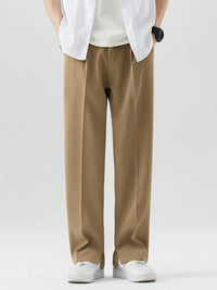 Men's Pleated Wide-Leg Trousers