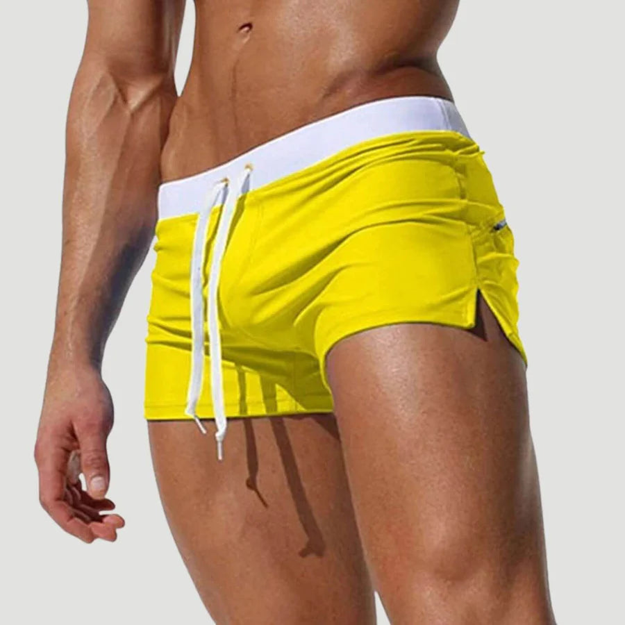 Men's Quick-Drying Swim Trunks with Adjustable Drawstring - Comfortable