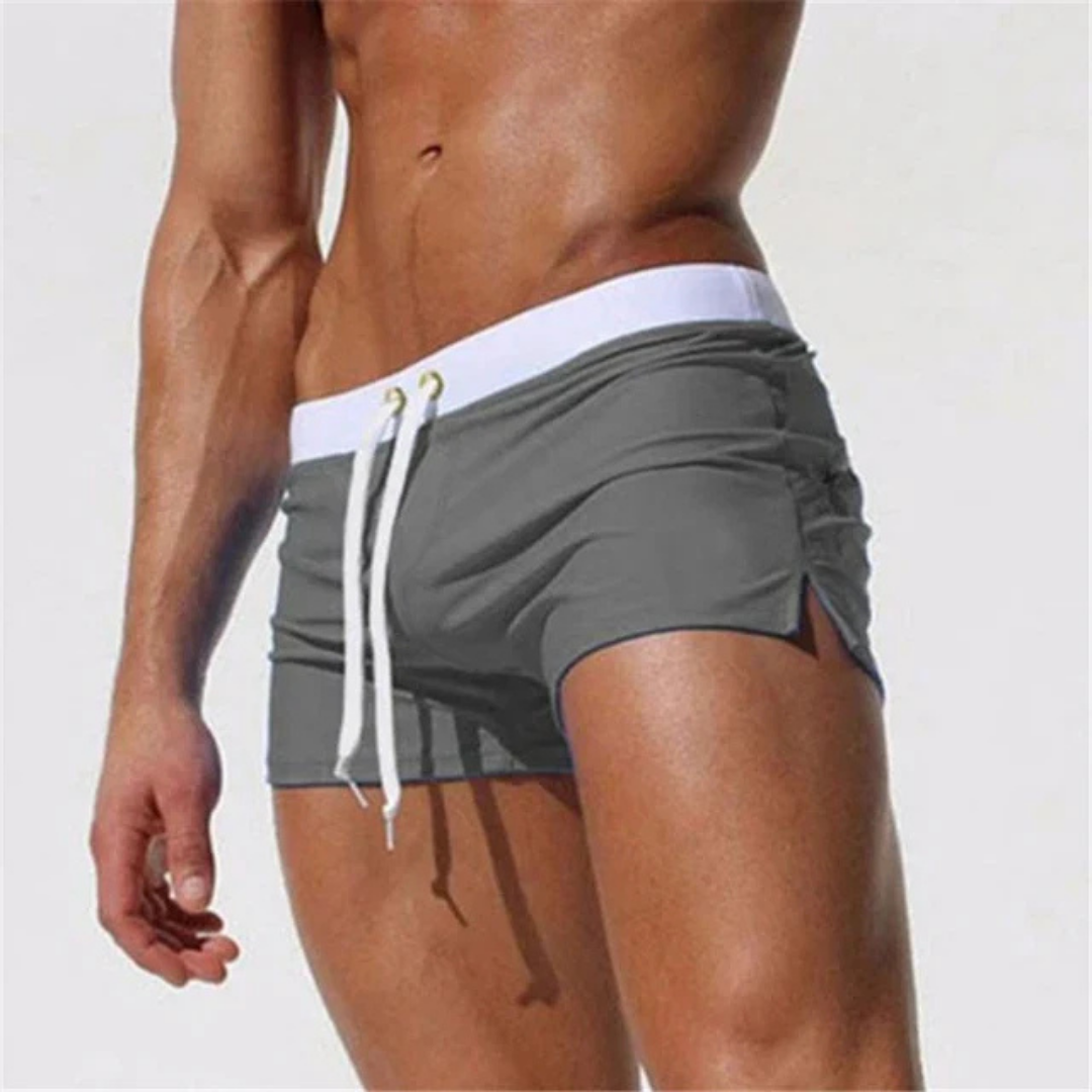 Men's Quick-Drying Swim Trunks with Adjustable Drawstring - Comfortable