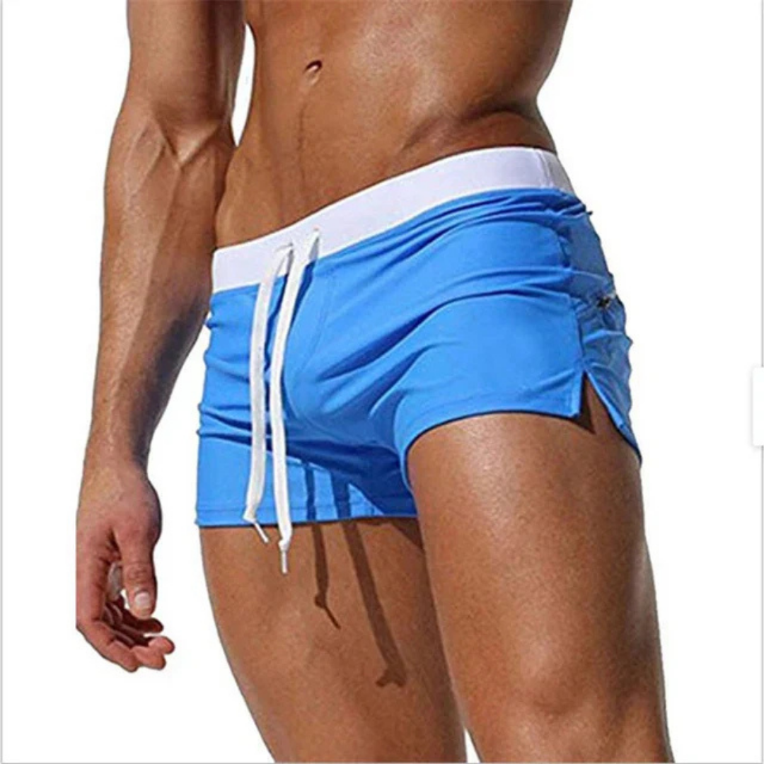 Men's Quick-Drying Swim Trunks with Adjustable Drawstring - Comfortable