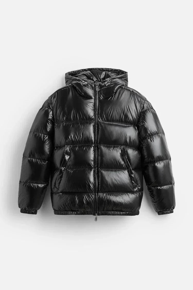 Men's Quilted Puffer Jacket with Warm Filling & Winter-Ready Design