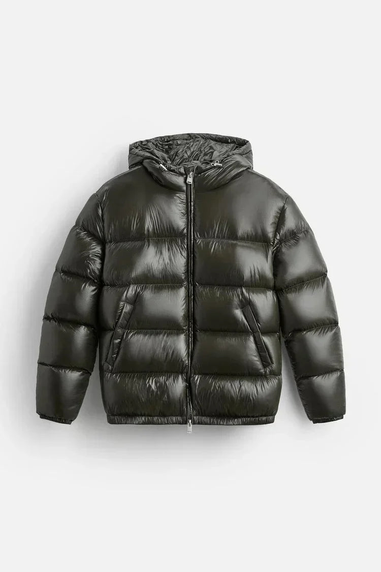 Men's Quilted Puffer Jacket with Warm Filling & Winter-Ready Design