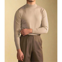 Men's Slim Fit Mock Neck Pullover Sweater