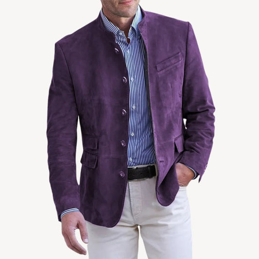 Men's Stand Collar Blazer Jacket