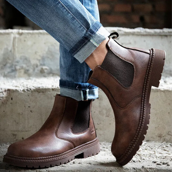 Men's Steel-Toe Chelsea Work Boots
