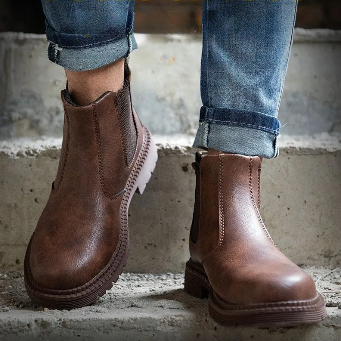 Men's Steel-Toe Chelsea Work Boots
