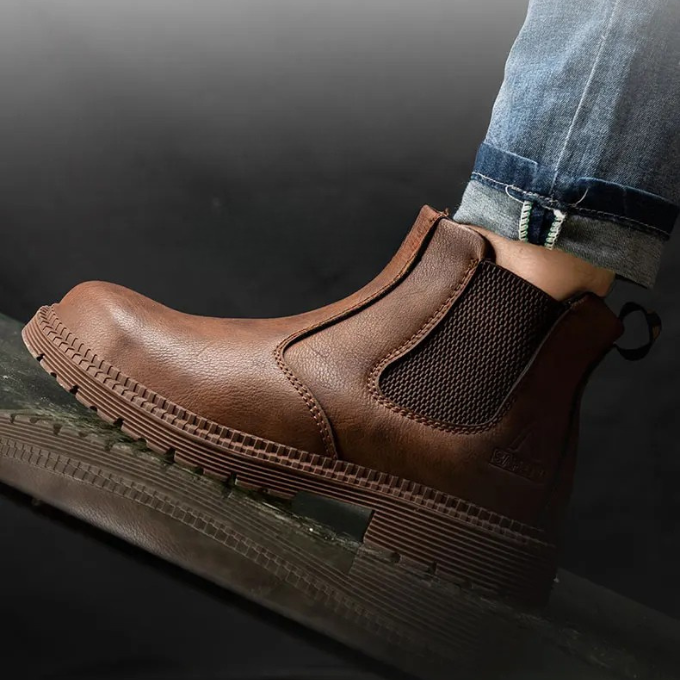 Men's Steel-Toe Chelsea Work Boots