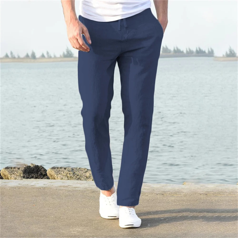 Men's Straight Leg Drawstring Casual Pants